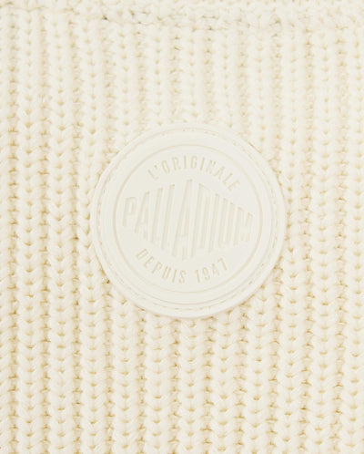 1010597-107 | MEN'S PALLADIUM LOGO WAFFLE PATTERN SWEATER | SNOW WHITE