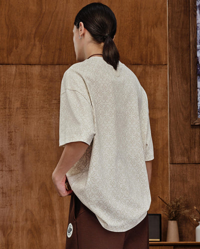 1010604-177 | MEN'S ALL-OVER PRINTED IRIS LOGO COTTON T-SHIRT | WHITE  IRIS