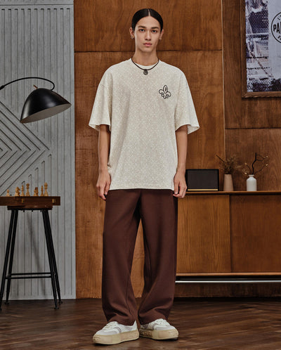 1010604-177 | MEN'S ALL-OVER PRINTED IRIS LOGO COTTON T-SHIRT | WHITE  IRIS