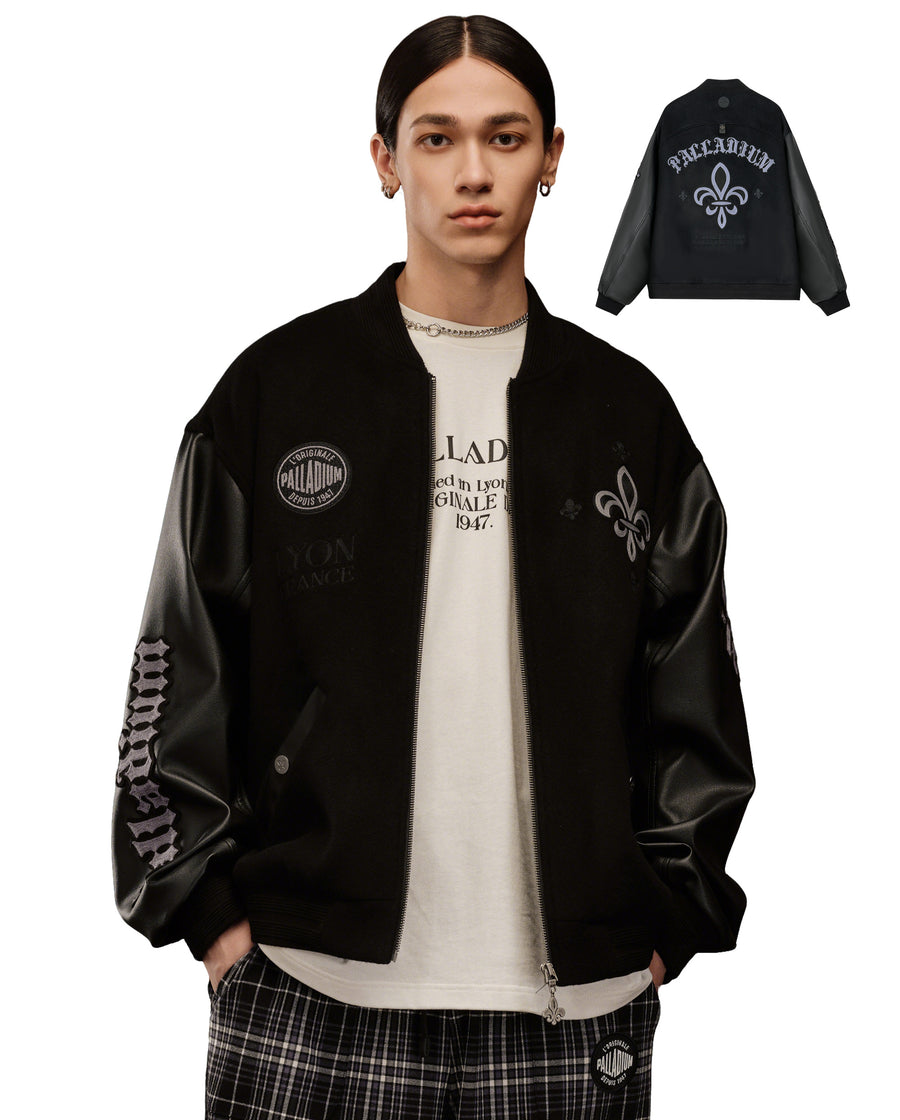 1010609-032 | MEN'S PALLADIUM LOGO COLOR BLOCKS VARSITY JACKET | TAP SHOE