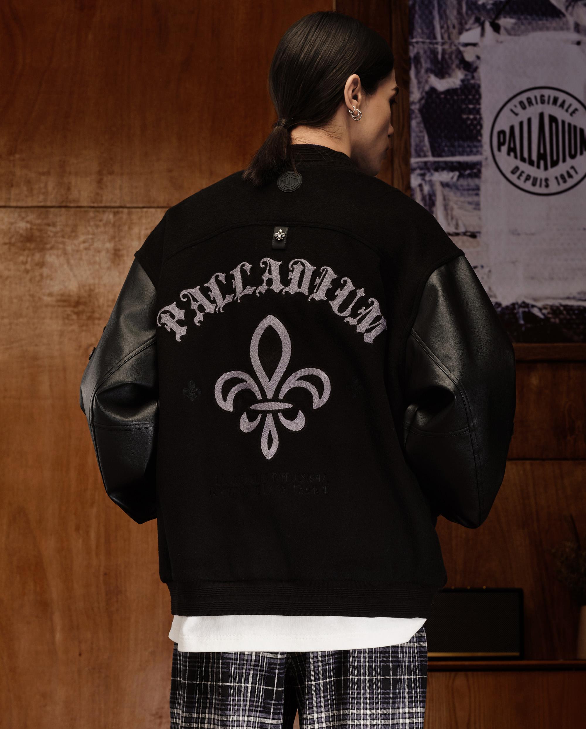 1010609-032 | MEN'S PALLADIUM LOGO COLOR BLOCKS VARSITY JACKET | TAP SHOE
