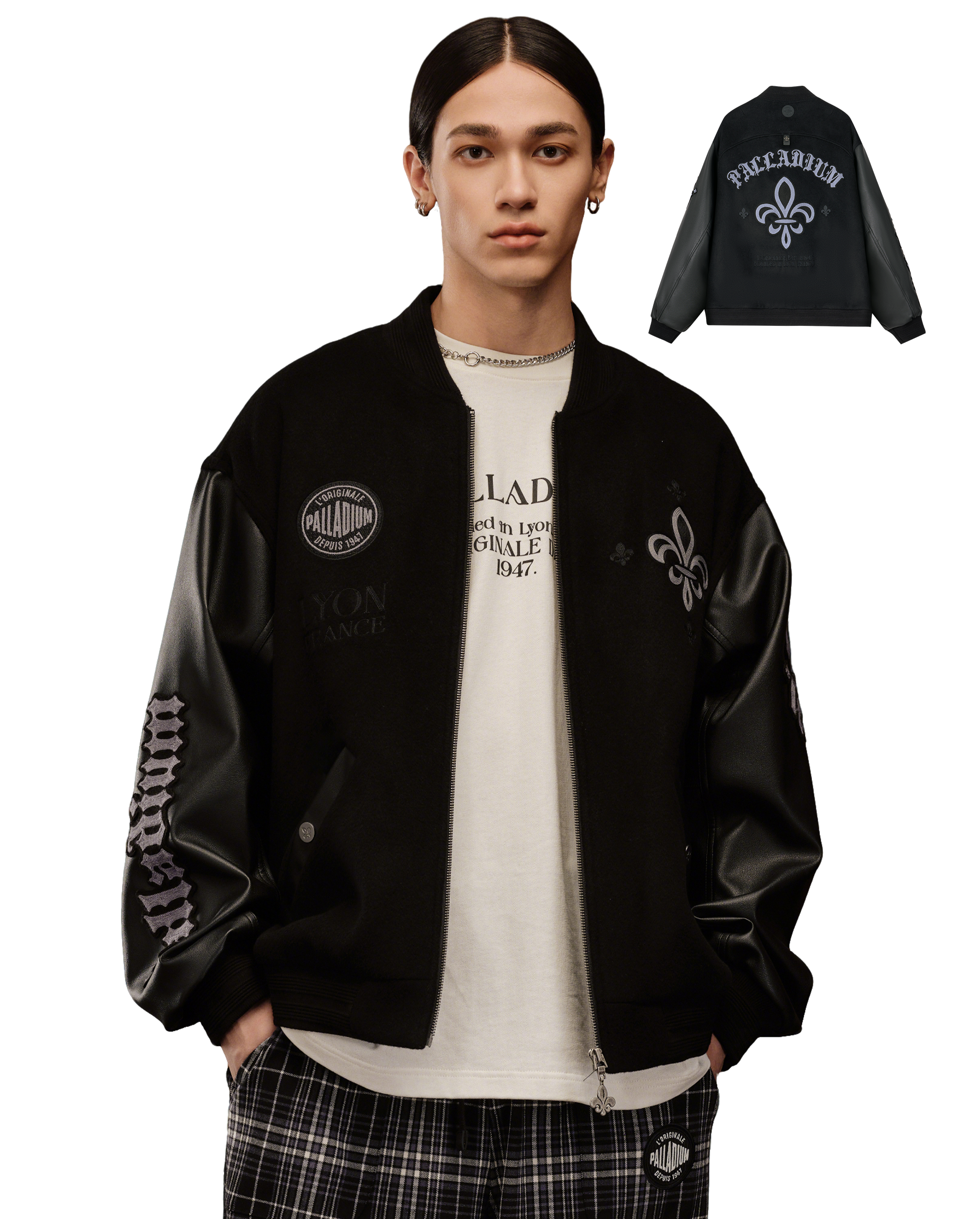 1010609-032 | MEN'S PALLADIUM LOGO COLOR BLOCKS VARSITY JACKET | TAP SHOE