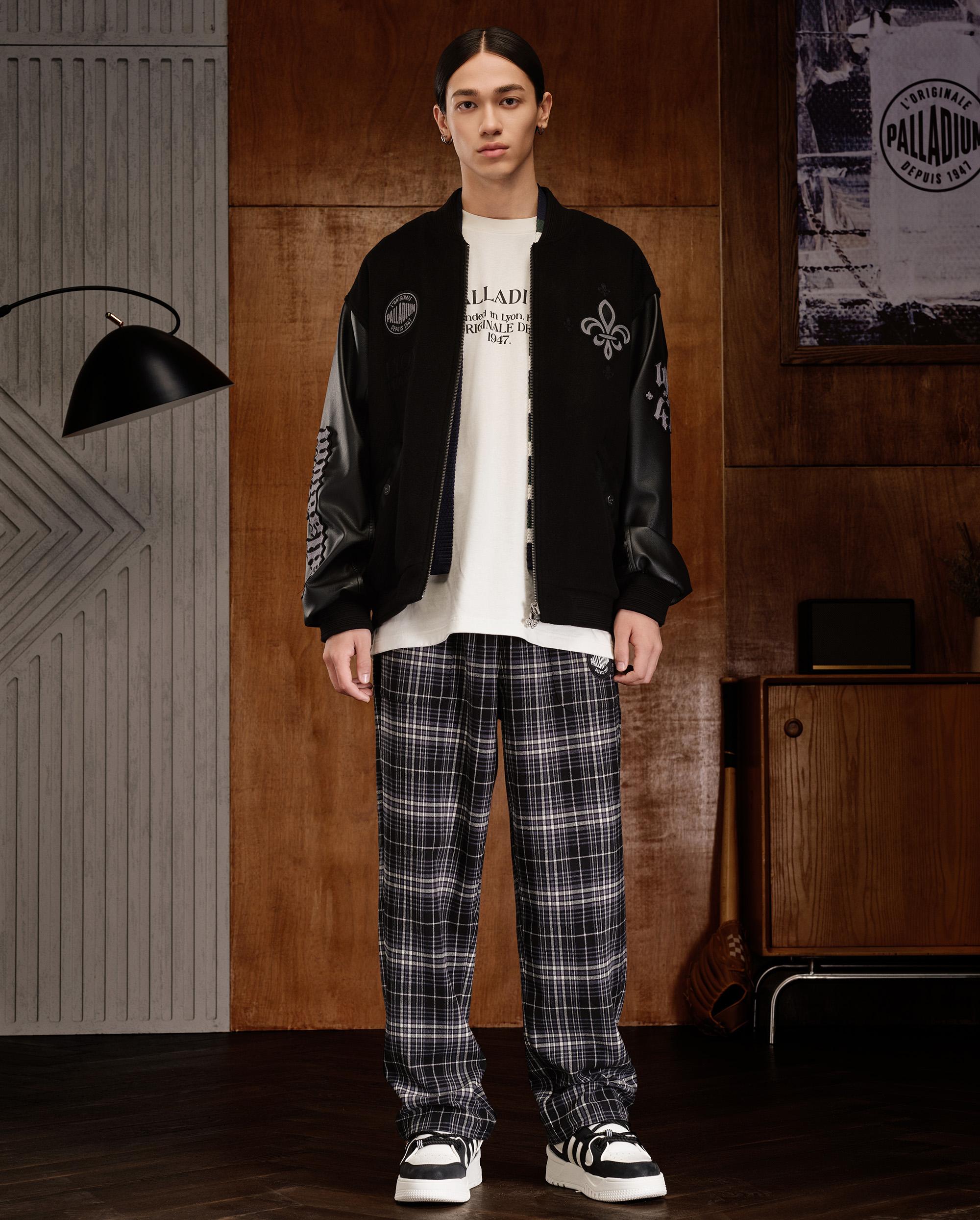 1010609-032 | MEN'S PALLADIUM LOGO COLOR BLOCKS VARSITY JACKET | TAP SHOE