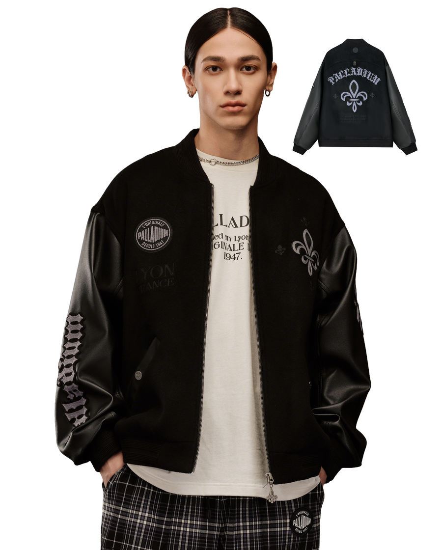 1010609-032 | MEN'S PALLADIUM LOGO COLOR BLOCKS VARSITY JACKET | TAP SHOE