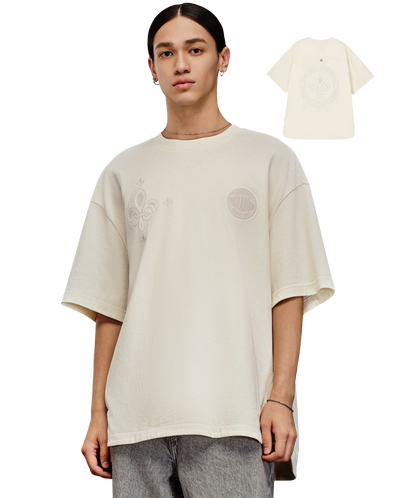 1010614-232 | MEN'S PALLADIUM IRIS LOGO LOOSE FIT COTTON T-SHIRT | VANILLA ICE