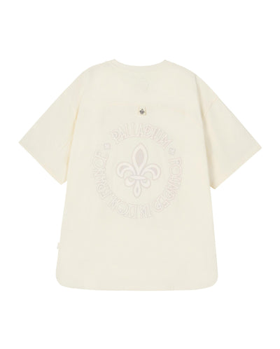 1010614-232 | MEN'S PALLADIUM IRIS LOGO LOOSE FIT COTTON T-SHIRT | VANILLA ICE