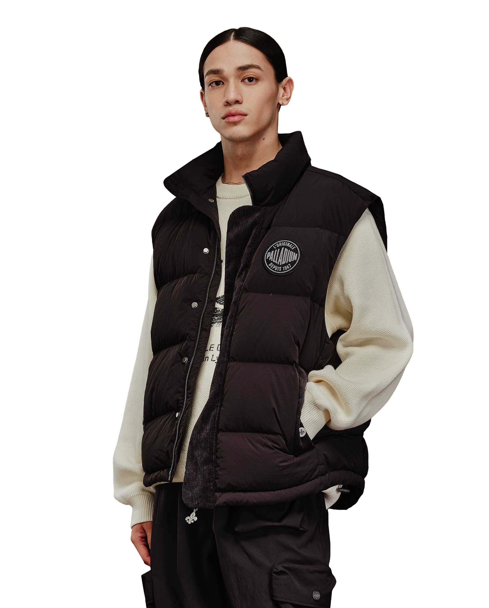 1010615-032 | MEN'S PALLADIUM LOGO DOWN VEST | TAP SHOE