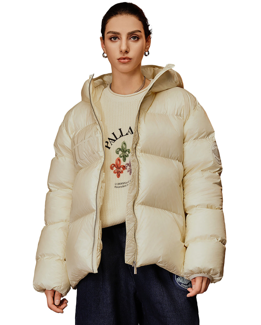 1010616-262 | MEN'S PALLADIUM LOGO DOWN JACKET | MARSHMALLOW