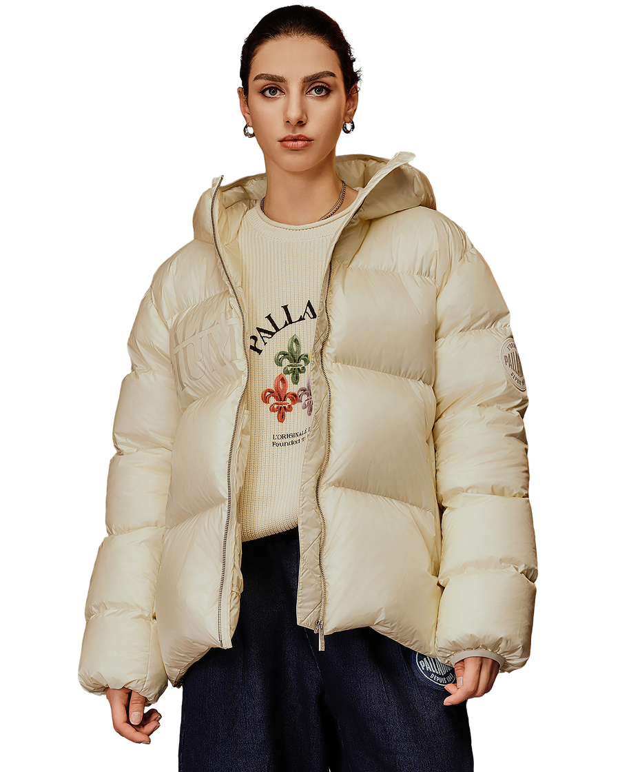 1010616-262 | MEN'S PALLADIUM LOGO DOWN JACKET | MARSHMALLOW