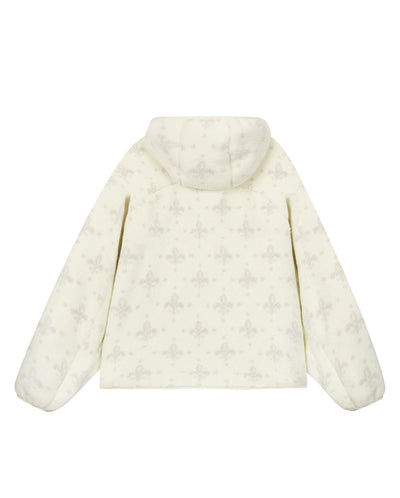 1010619-948 | MEN'S ALL-OVER IRIS LOGO FUZZY COTTON JACKET