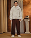 1010619-948 | MEN'S ALL-OVER IRIS LOGO FUZZY COTTON JACKET