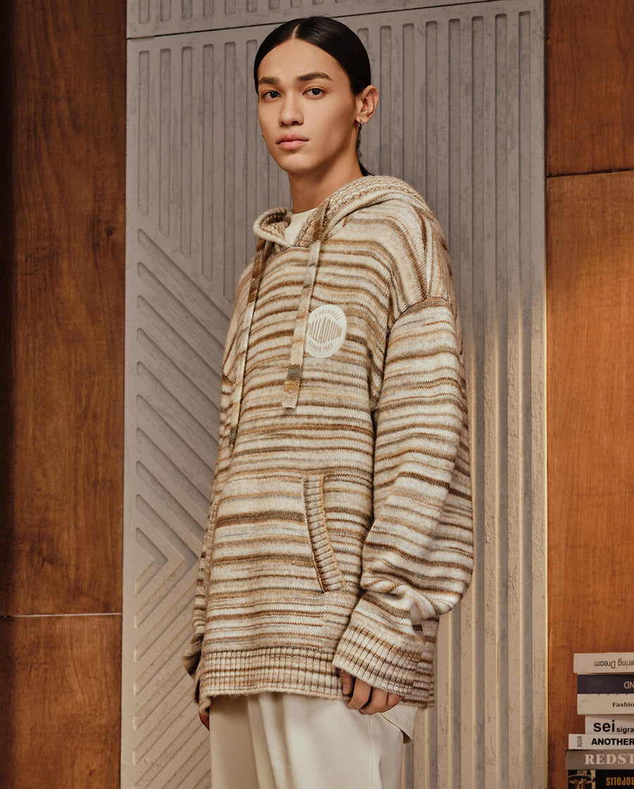 1010676-741 | MEN'S PALLADIUM LOGO STRIPED HOODED SWEATER