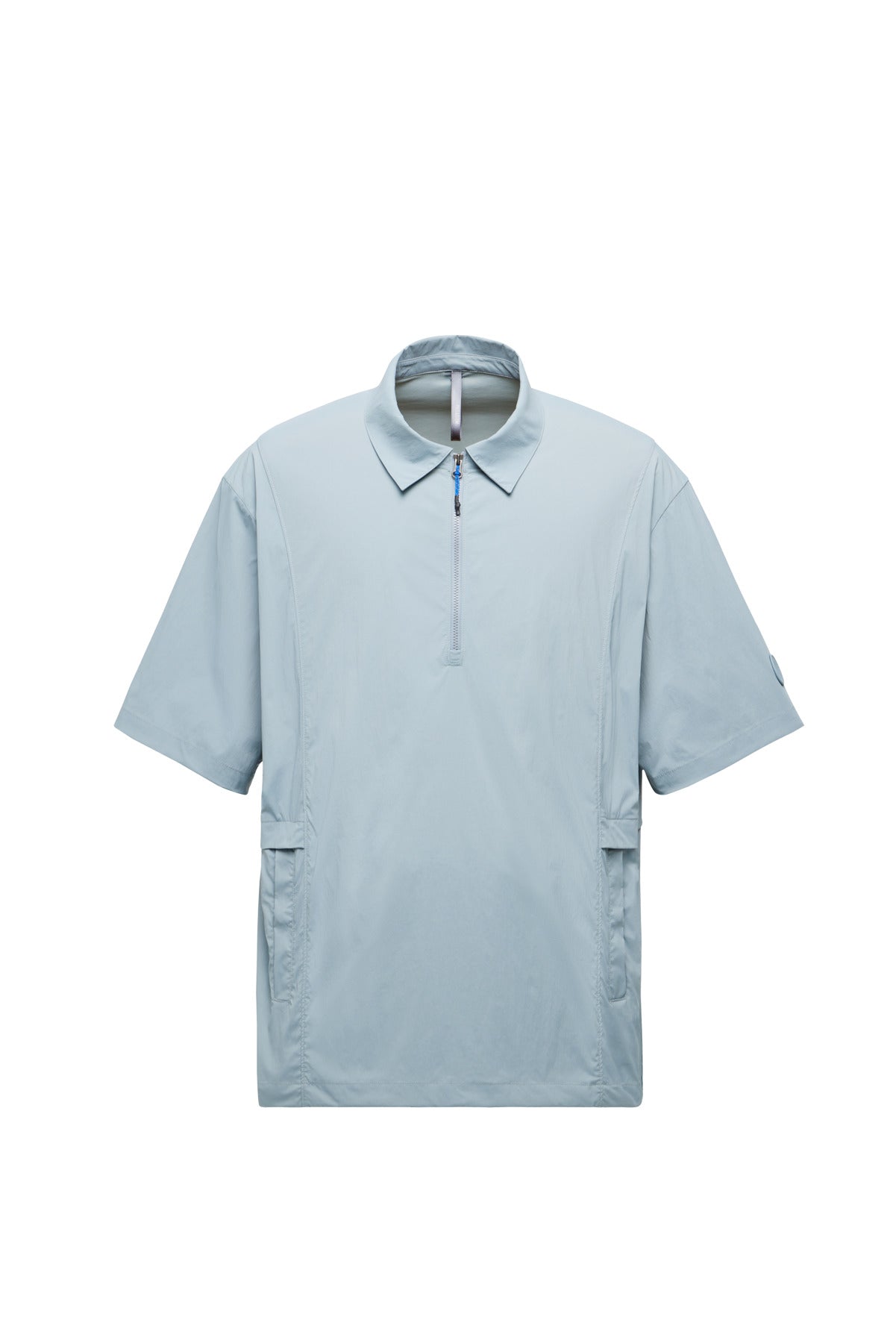 1011127-023 | WOVEN POLO SL | BLUE GRAY