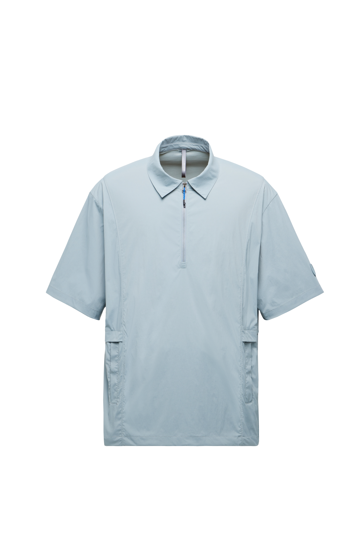 1011127-023 | WOVEN POLO SL | BLUE GRAY