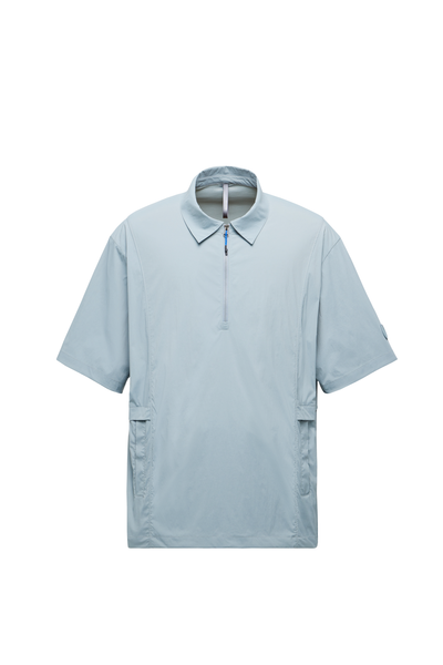 1011127-023 | WOVEN POLO SL | BLUE GRAY