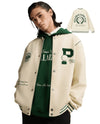 1011255-232 | MEN'S PALLADIUM LOGO LOOSE FIT VARSITY JACKET | VANILLA ICE