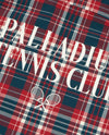 1011260-728 | MEN'S PALLADIUM LOGO LOOSE FIT CHECKED SHIRT | RED BLUE PLAID