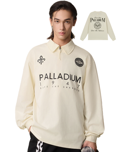 1011276-262 | MEN'S LOGO LOOSE FIT LONG SLEEVES T-SHIRT | MARSHMALLOW