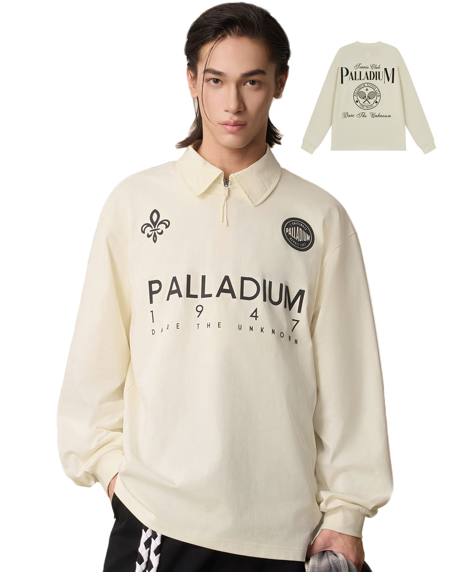 1011276-262 | MEN'S LOGO LOOSE FIT LONG SLEEVES T-SHIRT | MARSHMALLOW