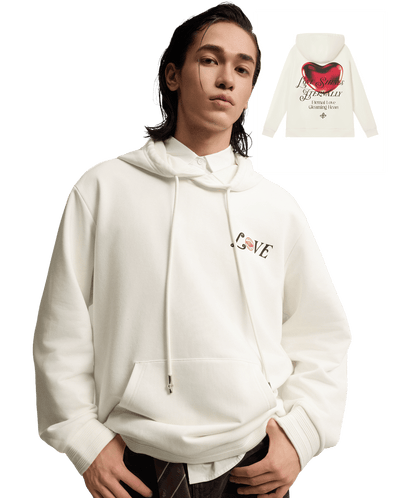 1011279-262 | MEN'S PALLADIUM LOVE LOGO HOODIE | MARSHMALLOW