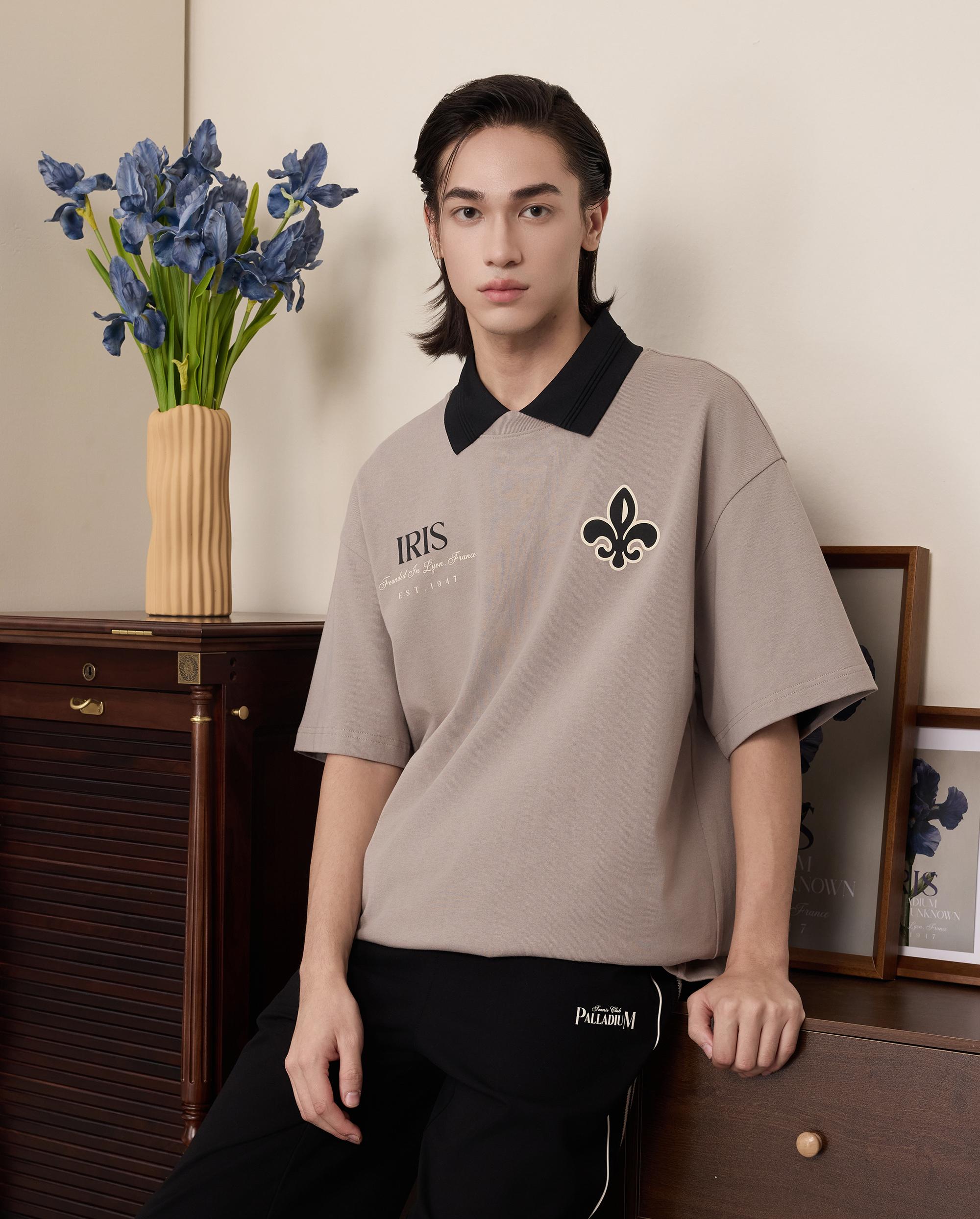 1011280-050 | MEN'S IRIS LOGO VINTAGE LOOSE FIT T-SHIRT | MOON ROCK