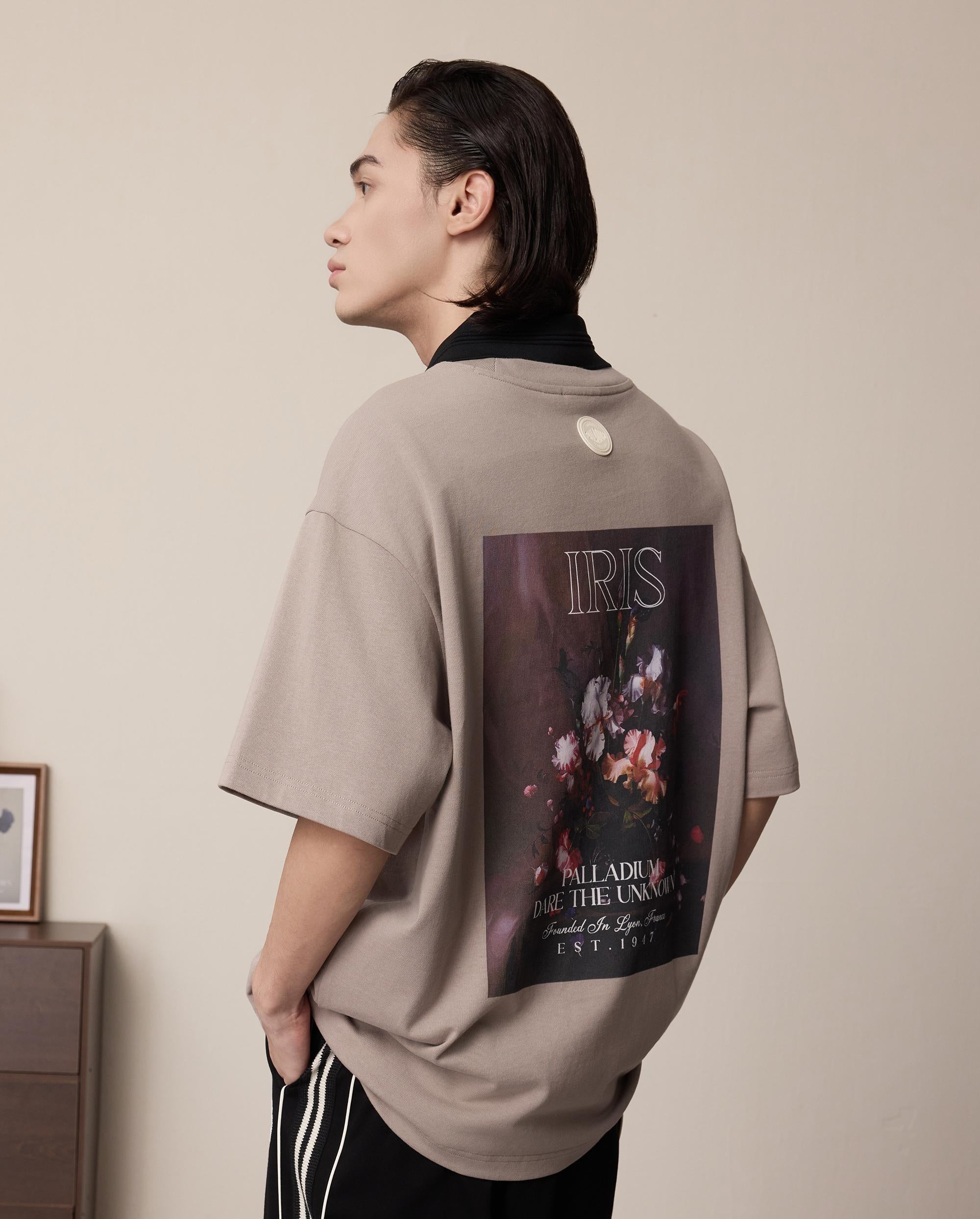 1011280-050 | MEN'S IRIS LOGO VINTAGE LOOSE FIT T-SHIRT | MOON ROCK