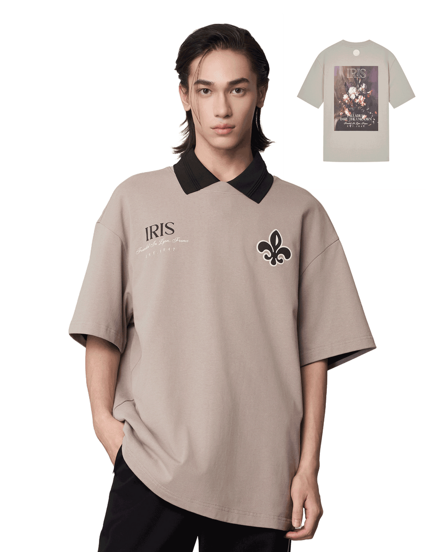 1011280-050 | MEN'S IRIS LOGO VINTAGE LOOSE FIT T-SHIRT | MOON ROCK