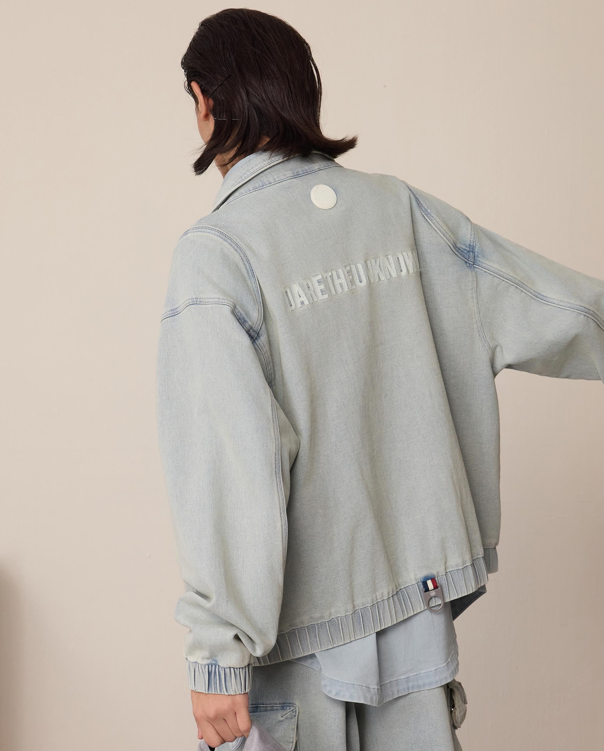 1011285-070 | MEN'S PALLADIUM LOGO DROPPED SHOULDER DENIM JACKET | NORTHERN DROPLET