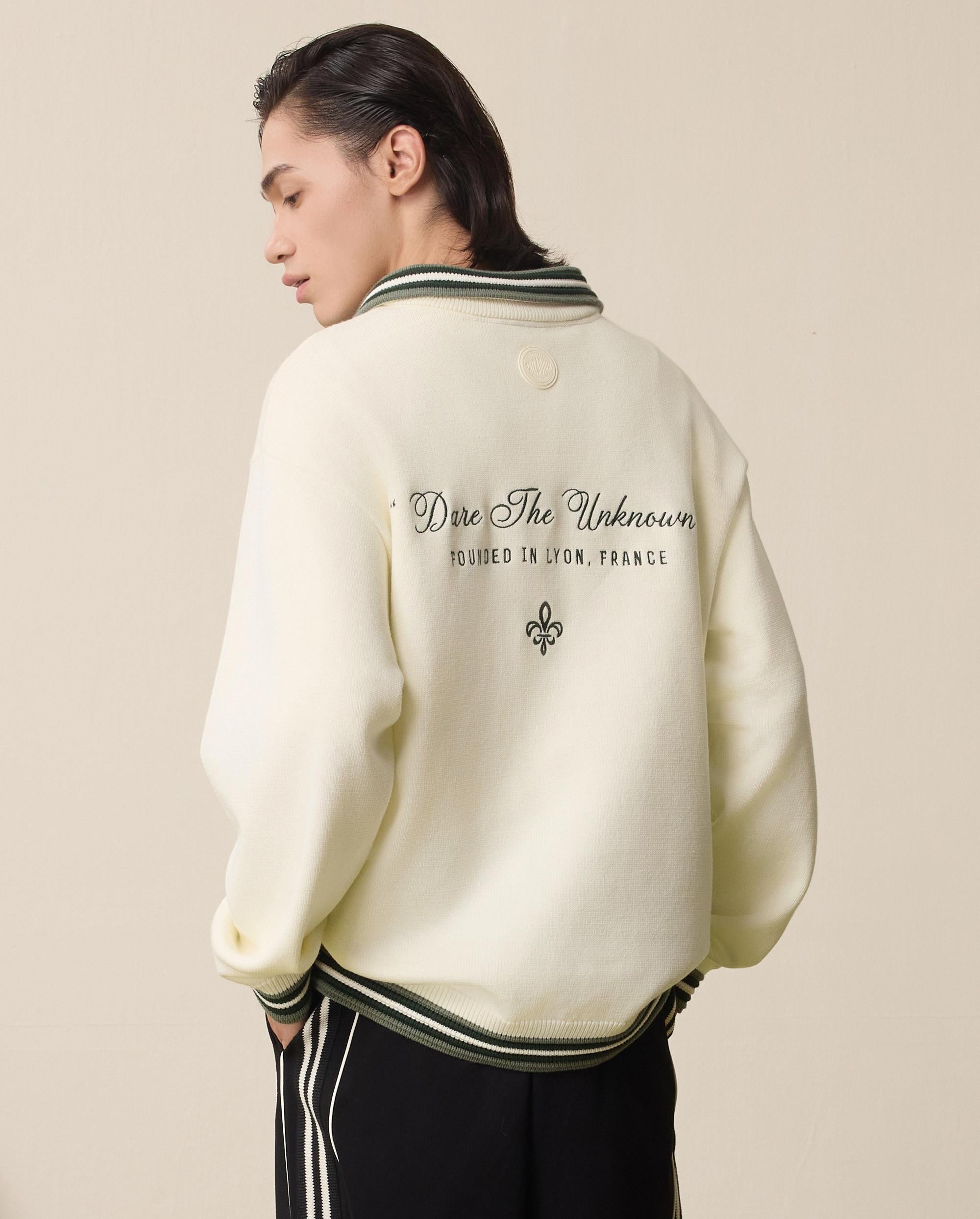 1011287-232 | MEN'S TENNIS CLUB HALF-ZIP POLO SWEATSHIRT | VANILLA ICE