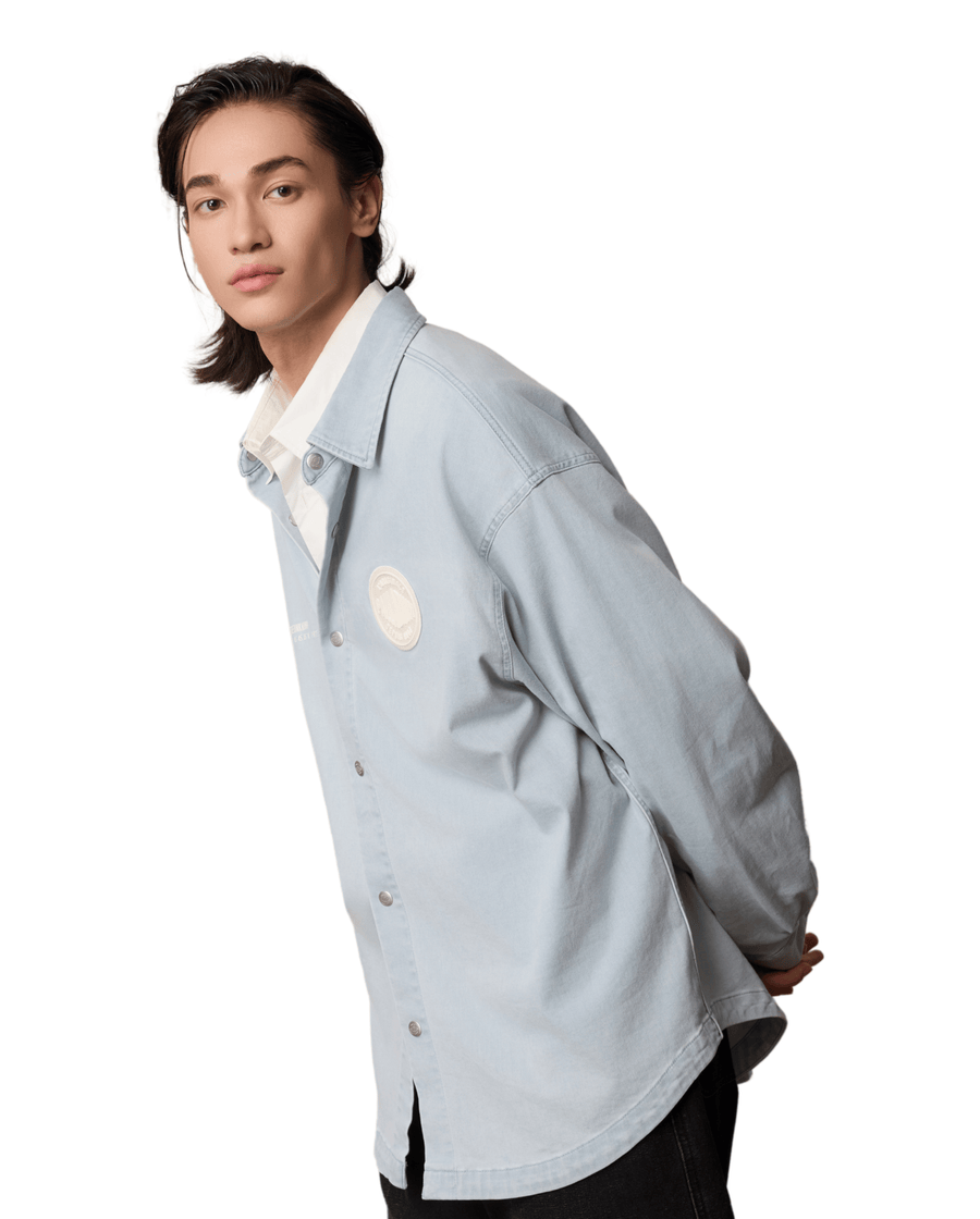 1011295-423 | MEN'S PALLADIUM LOGO LONG SLEEVES SHIRT | CELESTIAL BLUE