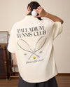 1011301-262 | MEN'S TENNIS CLUB LOGO LOOSE FIT COTTON T-SHIRT | MARSHMALLOW