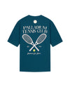 1011301-502 | MEN'S TENNIS CLUB LOGO LOOSE FIT COTTON T-SHIRT | REFLECTING POND