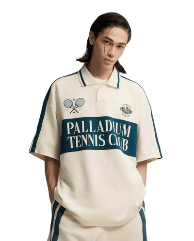 1011304-110 | MEN'S LOGO COLOR BLOCKS SIDE STRIPED POLO SHIRT | WHITE/BLUE