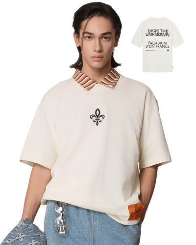 1011317-262 | MEN'S IRIS LOGO LOOSE FIT COTTON T-SHIRT | MARSHMALLOW