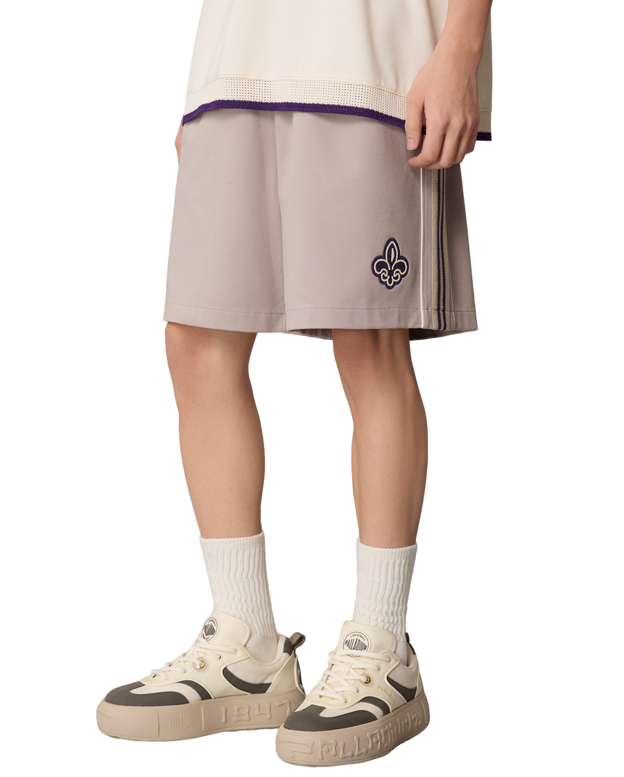 1011323-050 | MEN'S IRIS LOGO LOOSE FIT SIDE STRIPES SHORTS | MOON ROCK