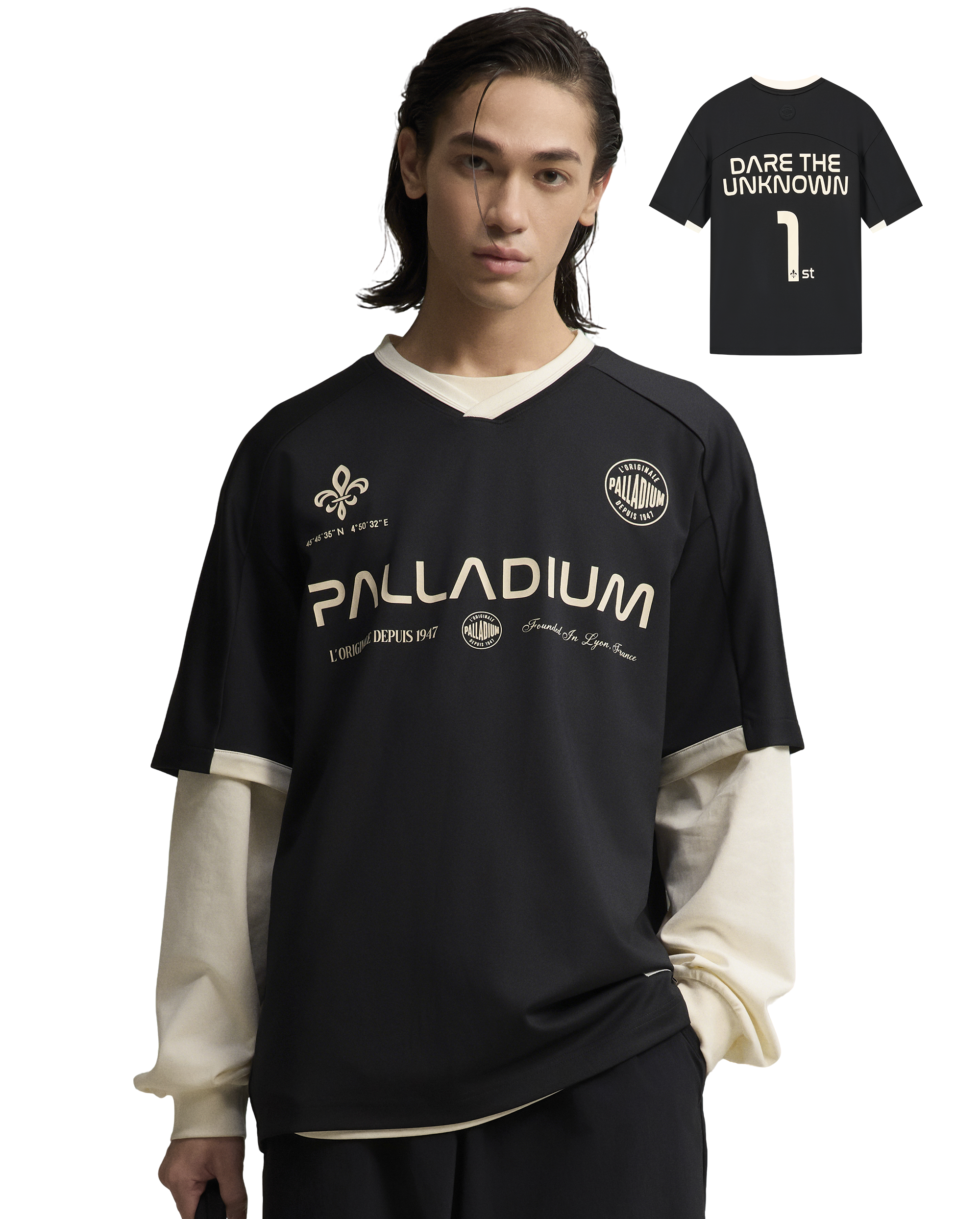 1011331-032 | MEN'S LOGO VINTAGE LOOSE FIT COLOR BLOCKS T-SHIRT | TAP SHOE