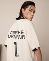1011331-262 | MEN'S LOGO VINTAGE LOOSE FIT COLOR BLOCKS T-SHIRT | MARSHMALLOW