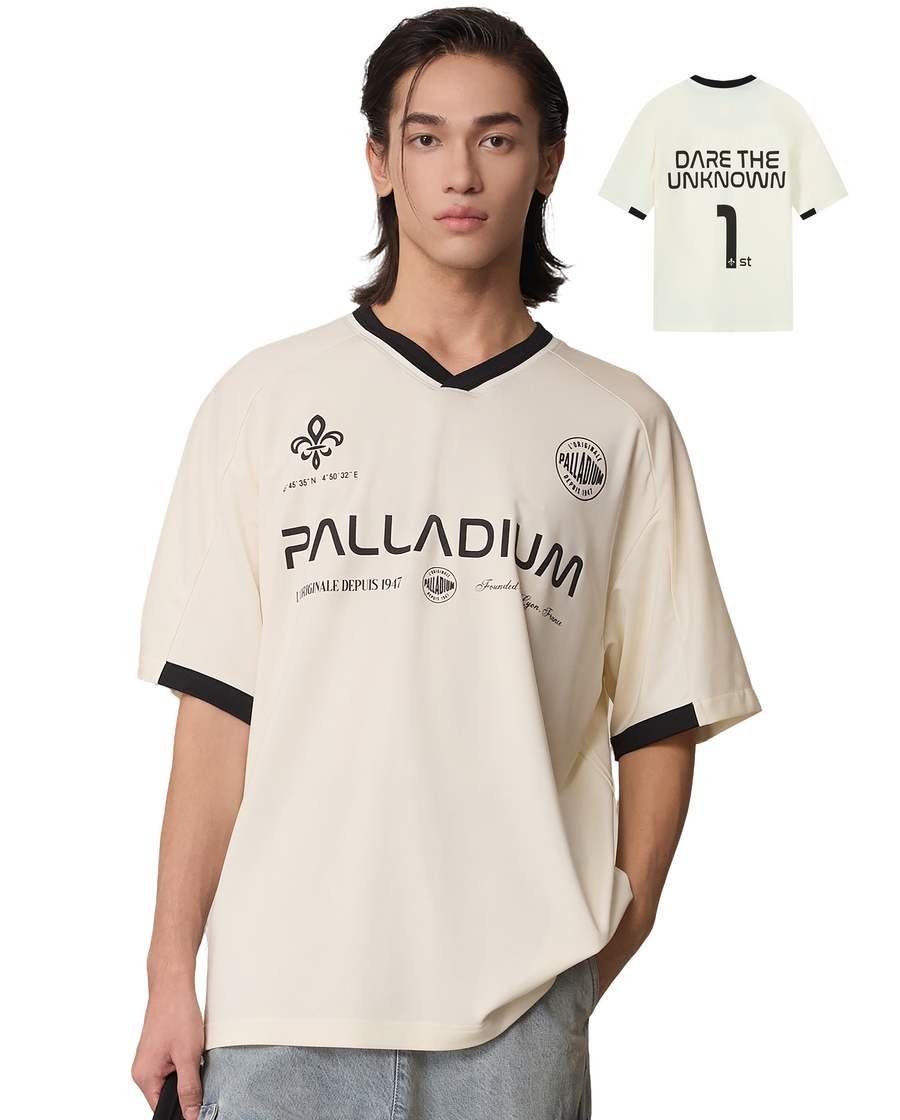 1011331-262 | MEN'S LOGO VINTAGE LOOSE FIT COLOR BLOCKS T-SHIRT | MARSHMALLOW