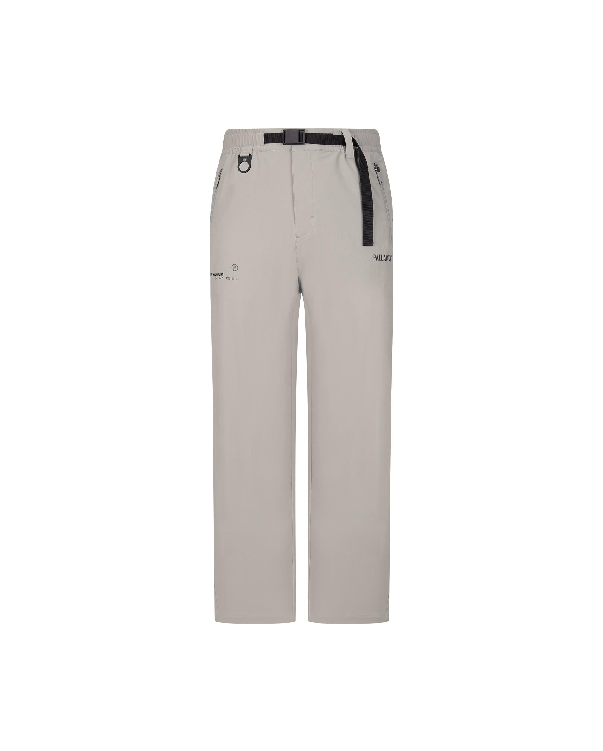 1011335-050 | MEN'S PALLADIUM LOGO BELTED STRAIGHT PANTS | MOON ROCK