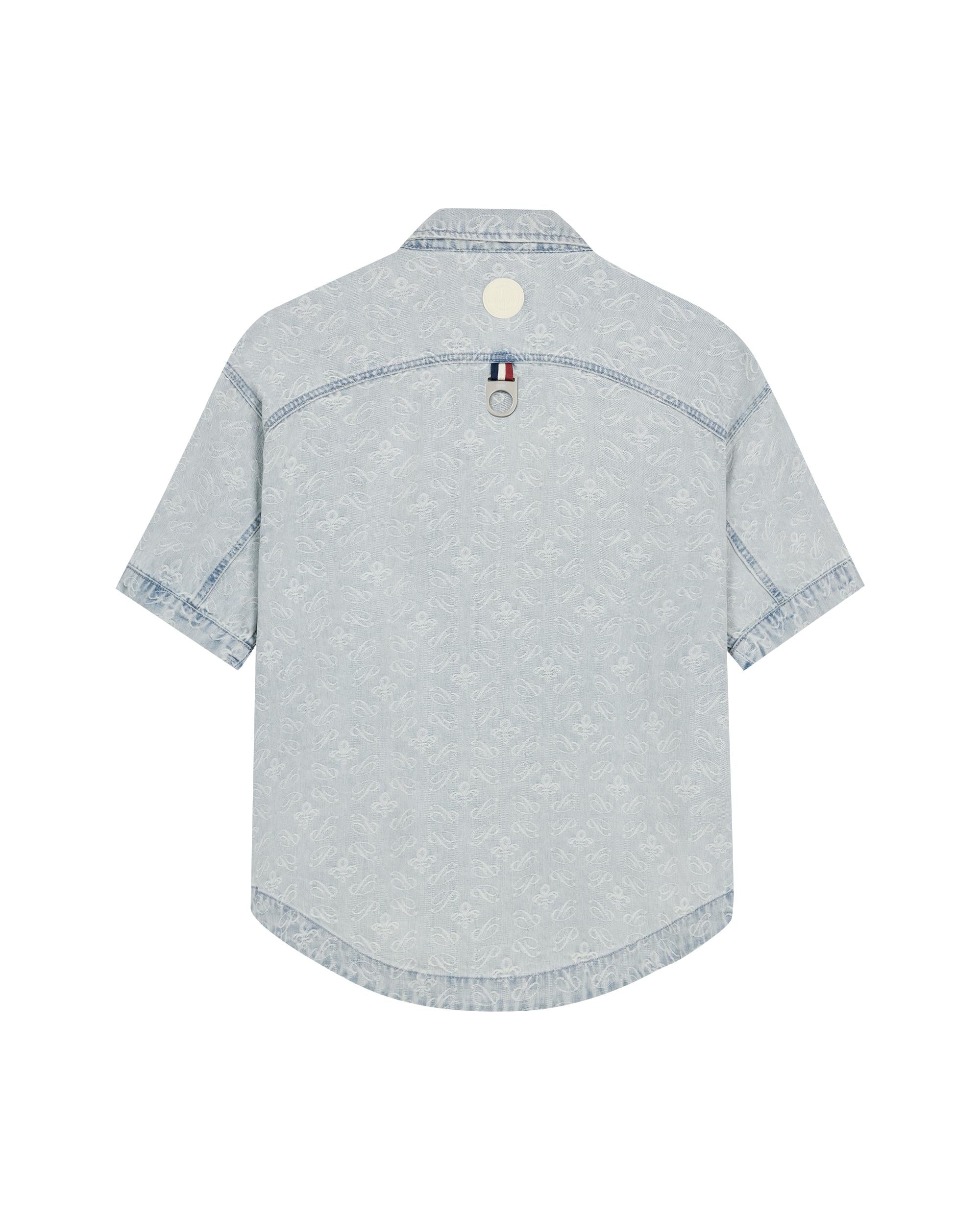 1011336-441 | MEN'S ALL-OVER IRIS LOGO COTTON SHIRTS | SKYWRITING