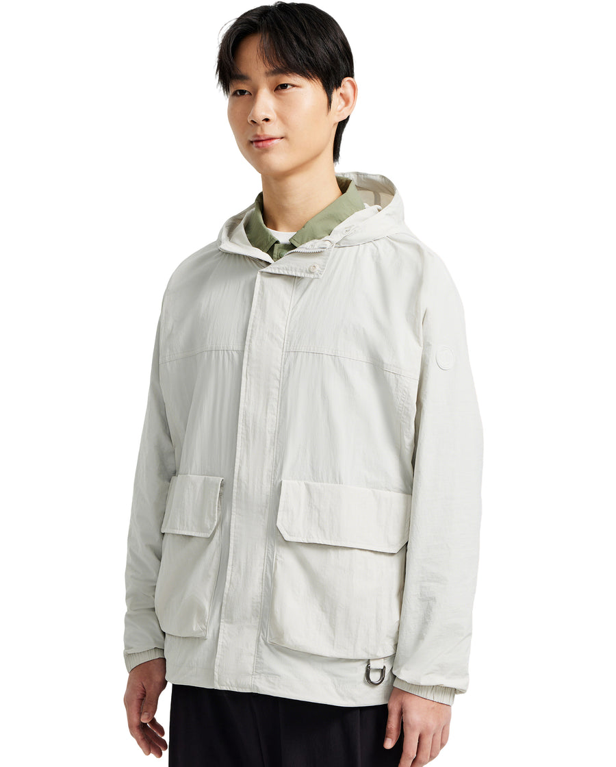 1011528-090 | MEN'S CARGO HOODED JACKET | GLACIER GREY