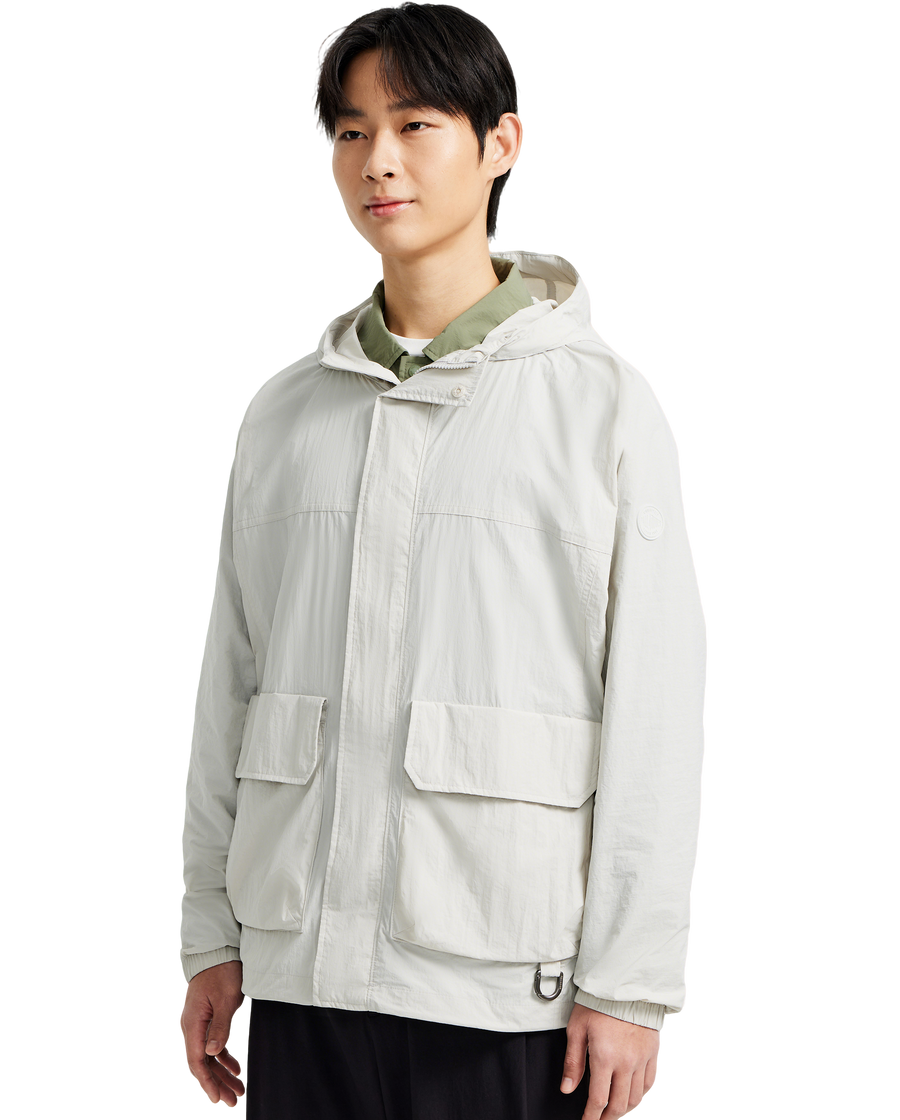 1011528-090 | MEN'S CARGO HOODED JACKET | GLACIER GREY