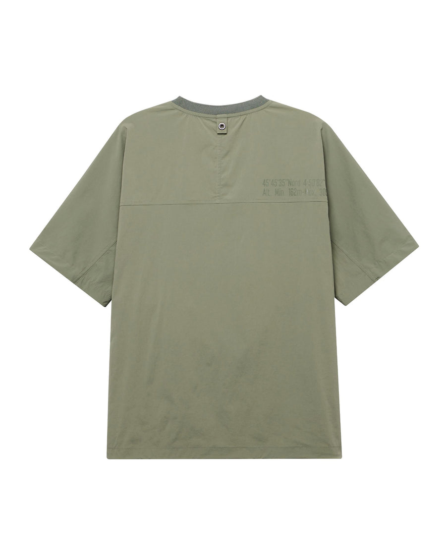 1011529-309 | MEN'S LOOSE FIT DROPPED SHOULDERS T-SHIRT | OLIVE GREEN