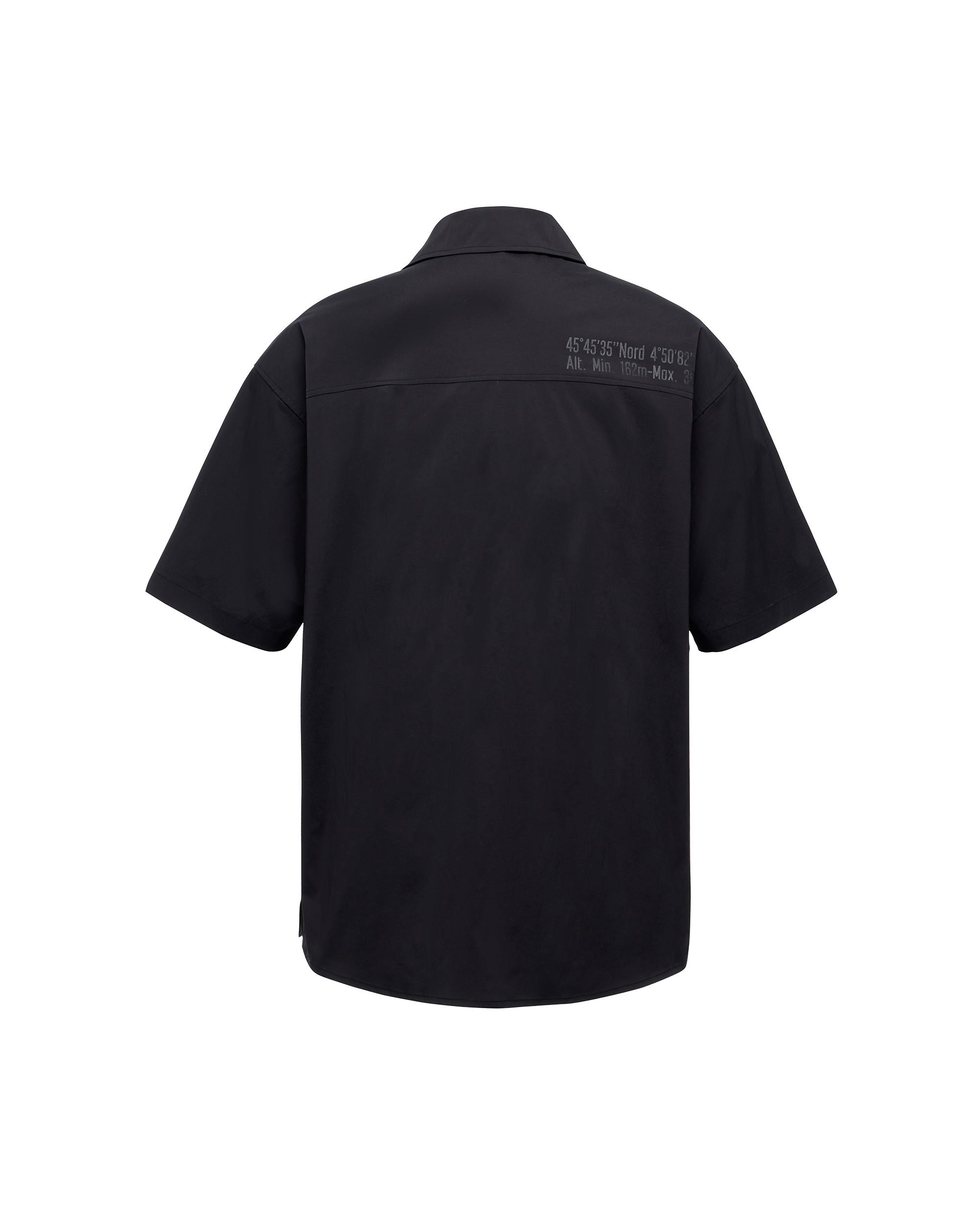 1011531-008 | MEN'S DROPPED SHOULDERS SHORT SLEEVES SHIRT | BLACK