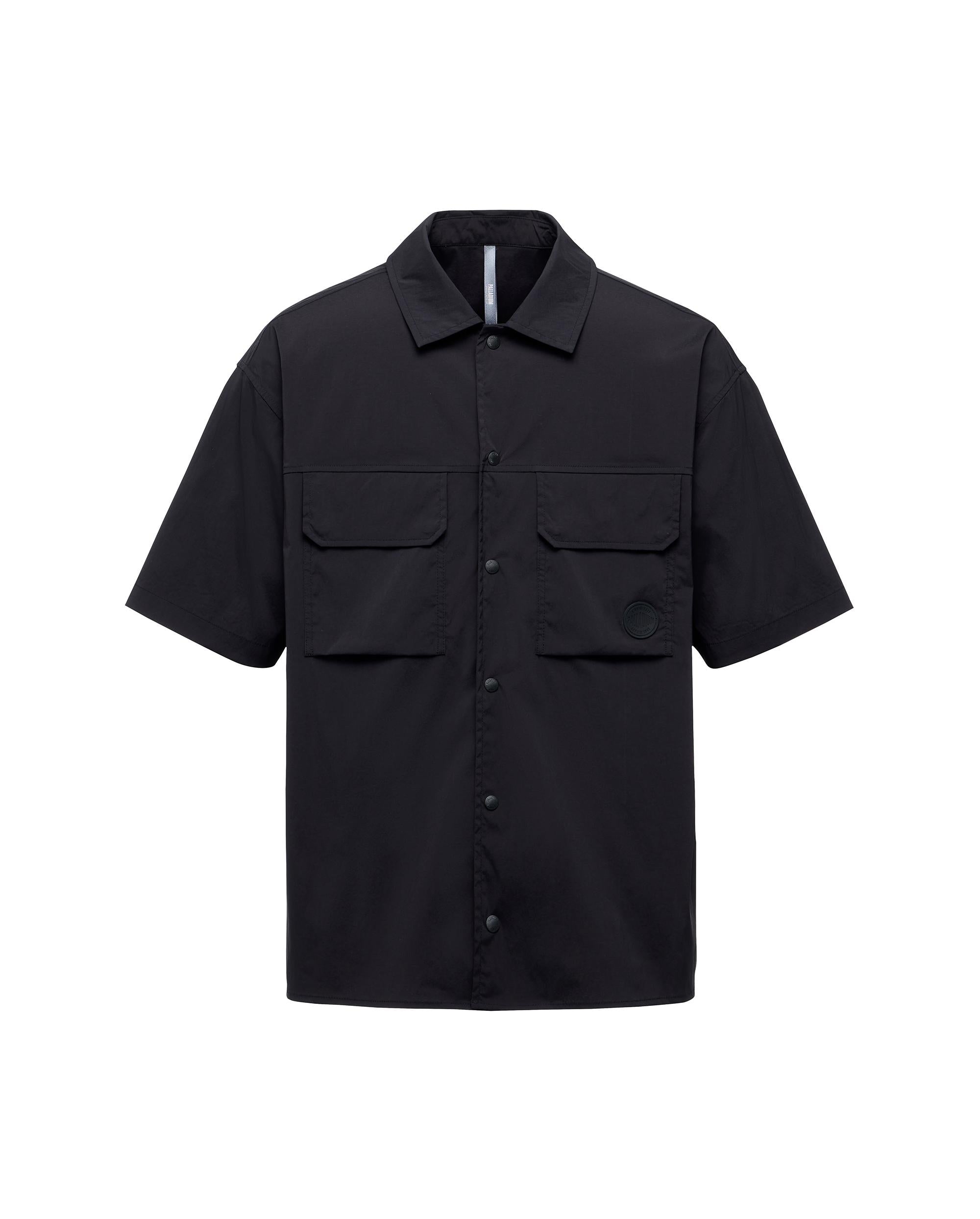 1011531-008 | MEN'S DROPPED SHOULDERS SHORT SLEEVES SHIRT | BLACK