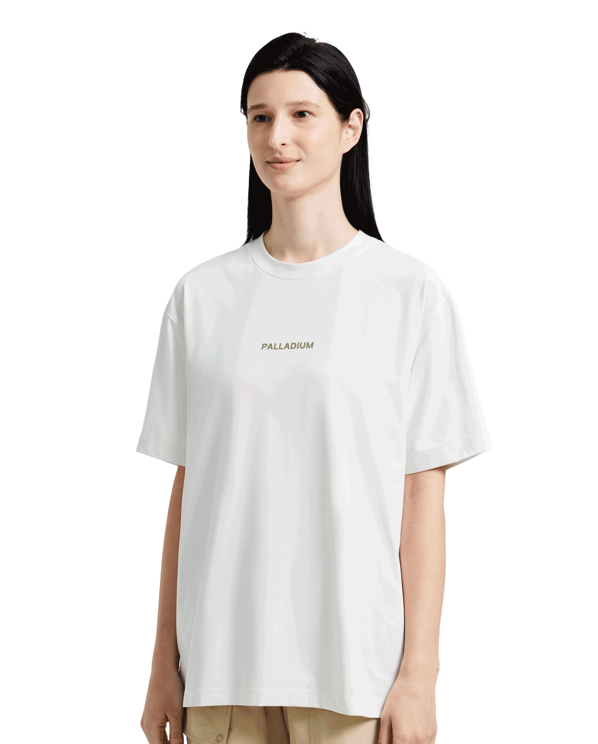 1011535-106 | MEN'S PALLADIUM LOGO T-SHIRT | GREY WHITE