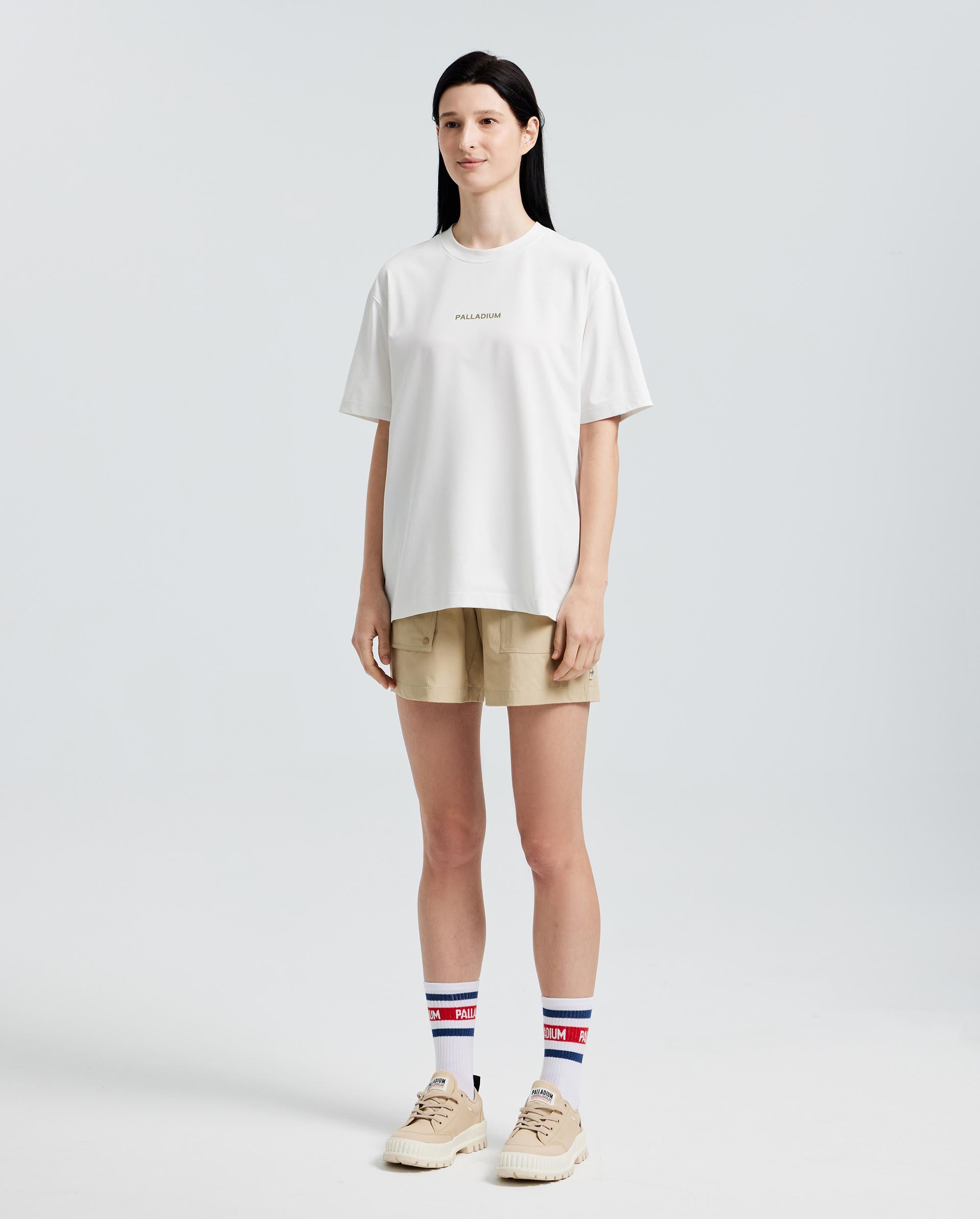 1011535-106 | MEN'S PALLADIUM LOGO T-SHIRT | GREY WHITE