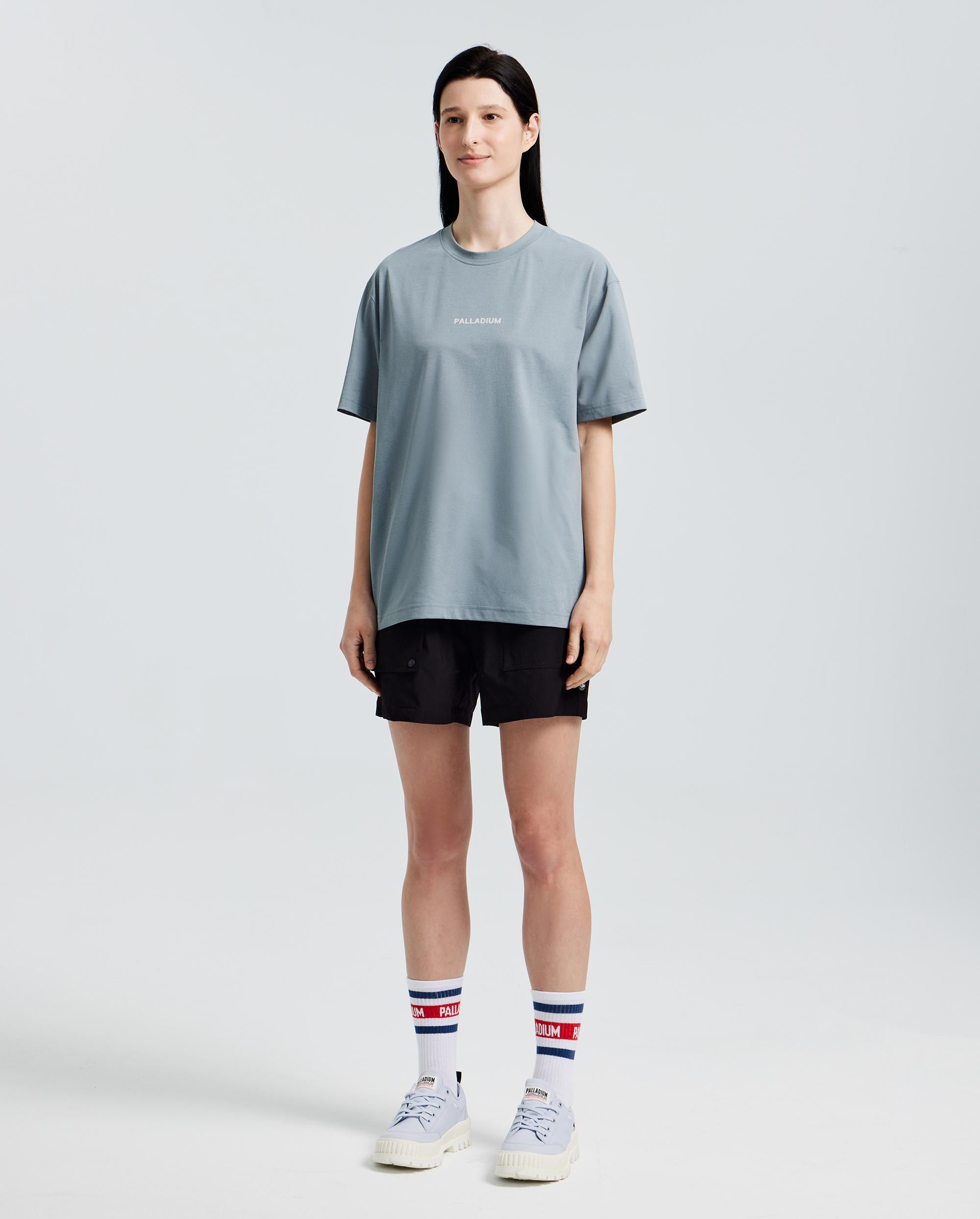 1011535-469 | MEN'S PALLADIUM LOGO T-SHIRT | BLUE GREY