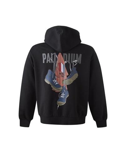 1011733-008 | MEN'S VINTAGE PALLADIUM LOGO HOODIE | BLACK