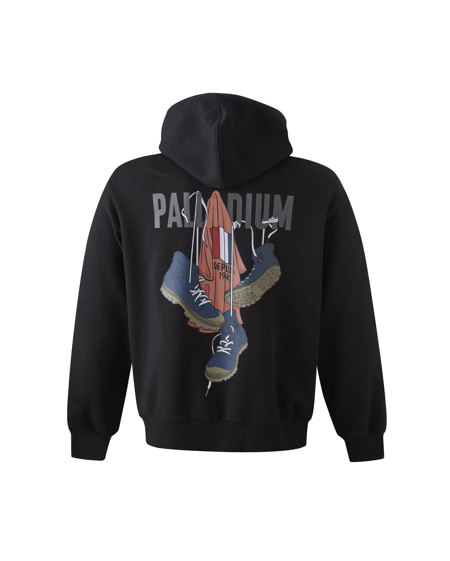 1011733-008 | MEN'S VINTAGE PALLADIUM LOGO HOODIE | BLACK